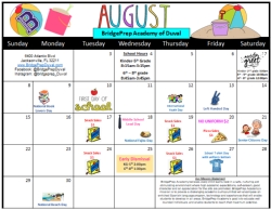 August Calendar